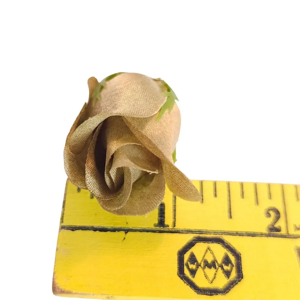 105 Moss Olive Green Satin Rose Heads Lot Open Roses Buds Stemless Wedding Craft